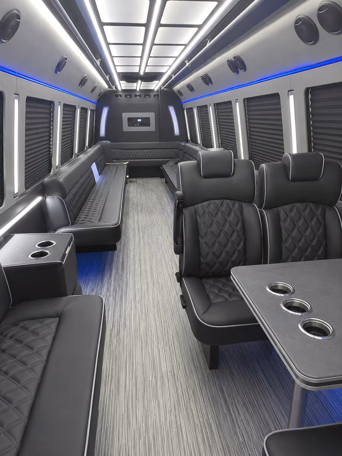 stonecrest 25 passenger party bus inside