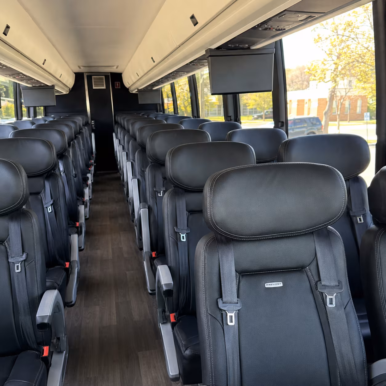 stonecrest charter bus rental interior